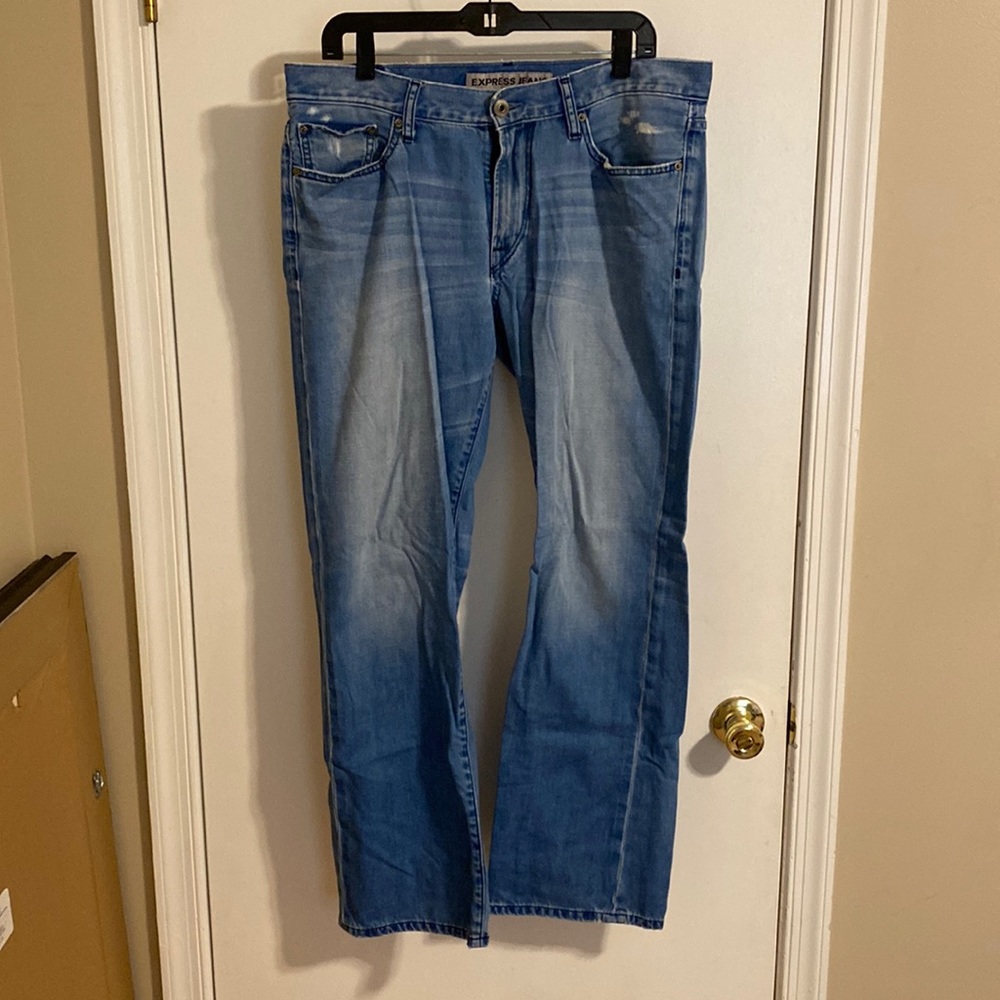 Express Kingston Classic Fit Boot Cut Mens Denim Jeans Size 34x32